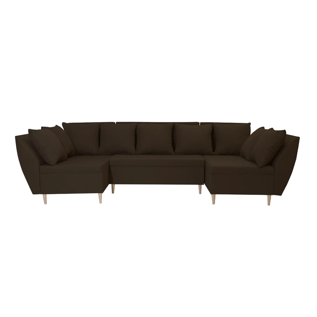 Schlafsofa mit Schlaffunktion ALI-U Dunkelbraun