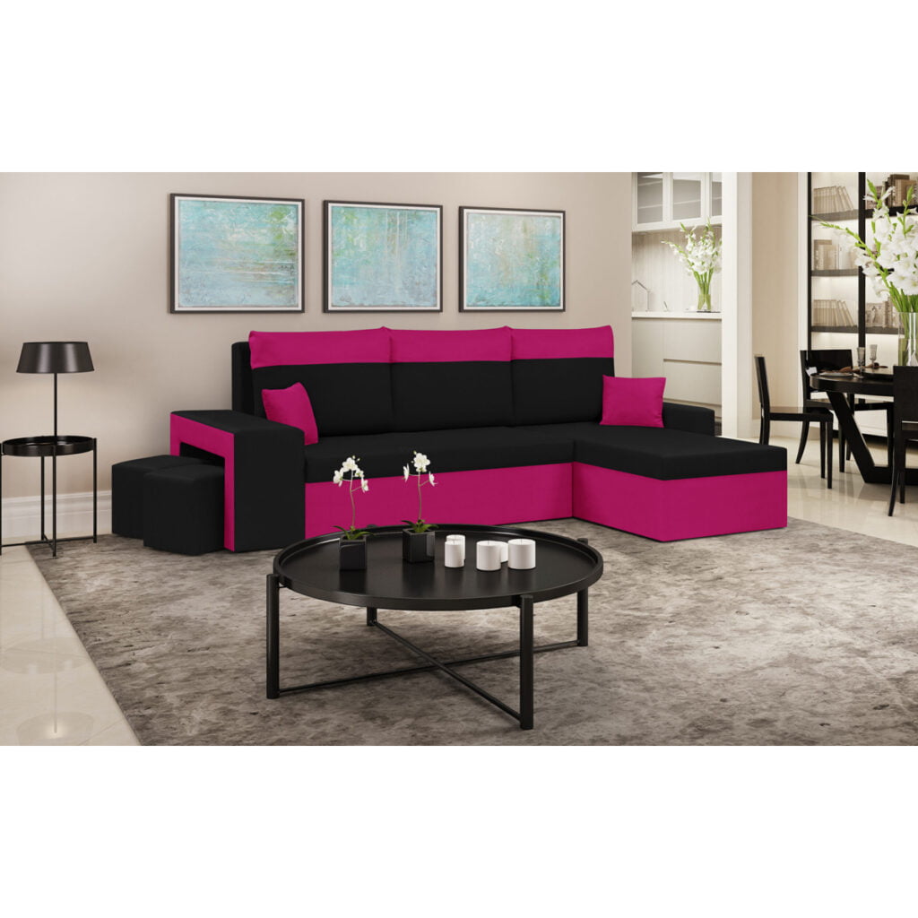 Schwarz/Rosa