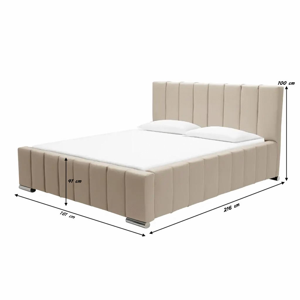 Łóżko 160×200 tapicerowane materac + pojemnik SWEET kopia png